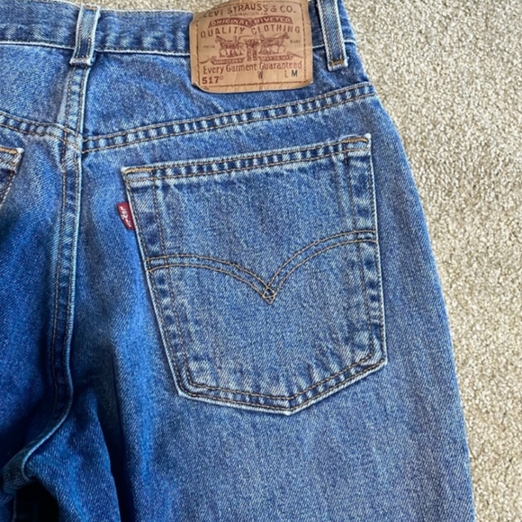 VINTAGE LEVI 517 bootcut jeans - sz 27 / 9 jr - Picture 10 of 11